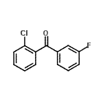 structure of CAS# 81029-87-0, (2-Chlorophenyl)(3-fluorophenyl)methanone;2-Chloro-3'-fluorobenzophenone