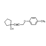 CAS#: 810676-24-5， 1-[3-(4-Methylphenoxy)-1-propyn-1-yl]cyclopentanol