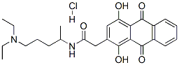 CAS#: 81085-97-4， N-(4-(Diethylamino)-1-Methylbutyl)-9,10-Dihydro -1,4-Dihydroxy-9,10-Dioxo-2-Anthraceneacetamide Monohydrochloride