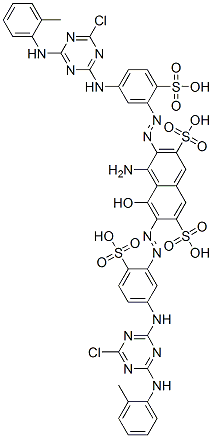 CAS#: 81173-72-0， 4-Amino-3,6-Bis[2-[5-[[4-Chloro-6-[(2-Methylphenyl)Amino]-1,3,5-Triazin-2-Yl]Amino]-2-Sulfophenyl]Diazenyl]-5-Hydroxy-2,7-Naphthalenedisulfonicacid