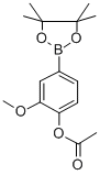 structure of CAS# 811841-45-9, 4-Acetoxy-3-methoxyphenylboronic acid, pinacol ester;2-METHOXY-4-(4,4,5,5-TETRAMETHYL-1,3,2-DIOXABOROLAN-2-YL)PHENYL ACETATE;4-ACETOXY-3-METHOXYPHENYLBORONIC ACID, PINACOL ESTER