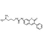 CAS#: 81263-07-2， 1-(3-dimethylaminopropyl)-3-(2-oxo-3-phenyl-chromen-7-yl)urea