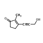 CAS#: 81280-45-7， 3-(3-Hydroxy-1-propyn-1-yl)-2-methyl-2-cyclopenten-1-one