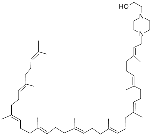 CAS#: 81331-12-6， (All-E)-4-(3,7,11,15,19,23,27,31,35-Nonamethyl-2,6,10,14, 18,22,26,30,34-Hexatriacontanonaenyl)-1-Piperazineethanol 