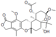 CAS#: 81543-04-6， (1R)-1a-Acetyloxy-1,2,3,6,7,7A,10,14,14ab,14b-Decahydro-6a-Hydroxy-3,13-Dimethoxy-5,5,7ab,9,14ba-Pentamethyl-12H-3b,5ab-Epoxy-5H-Furo[3,4-I]Oxepino[4,3-a]Xanthen-12-One