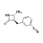CAS#: 815578-28-0， 3-{[(2R,3R)-2-Methyl-4-oxo-3-azetidinyl]methyl}benzonitrile