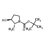 CAS#: 817554-87-3， 2-Methyl-2-propanyl (2R,3S)-3-hydroxy-2-methyl-1-pyrrolidinecarboxylate