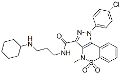 CAS#: 81761-98-0， 1-(4-Chlorophenyl)-3-[3-(Cyclohexylamino)Propylaminocarbonyl]-4-Methyl-1,4-Dihydropyrazolo[4,3-c][1,2]Benzothiazine 5,5-Dioxide