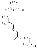 CAS#: 81762-05-2, 1-((2-(4-Chlorophenyl)-2-Methylpropoxy)Methyl)-3-(3-Chlorophenoxy)Benzene