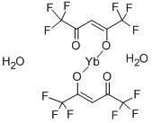 structure of CAS# 81849-60-7, Ytterbium Hexafluoropentanedionate;Ytterbium(III) Hexafluoroacetylacetonate Dihydrate, Yb(CF3COCHCOCF3)3·2H2O;Ytterbium(III)Hexafluoroacetylacetonatedihydrate(99.9%-Yb)(REO);YTTERBIUM(III)HEXAFLUOROACETYLACETONATE DIHYDRATE