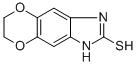 structure of CAS# 81864-47-3, 6,7-Dihydro-1H-[1,4]Dioxino[2',3':4,5]Benzo[d]Imidazole-2-Thiol;1,3,6,7-Tetrahydro-2H-[1,4]Dioxino[2,3-F]-Benzimidazole-2-Thione;6,7-DIHYDRO-1H-[1,4]DIOXINO[2',3':4,5]BENZO[D]IMIDAZOLE-2-THIOL;5,6-ETHYLENEDIOXY-2-MERCAPTOBENZIMIDAZOLE