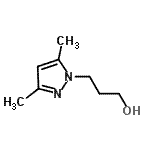structure of CAS# 81930-33-8, 3-(3,5-Dimethyl-1H-pyrazol-1-yl)-1-propanol;3-(3,5-dimethyl-1H-pyrazol-1-yl)-1-propanol;3-(3,5-Dimethyl-1H-pyrazol-1-yl)propan-1-ol;3-(3,5-Dimethyl-pyrazol-1-yl)-propan-1-ol