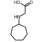 structure of CAS# 82017-41-2, N-Cycloheptylglycine;(Cycloheptylamino)acetic acid;2-(cycloheptylamino)acetic acid;Cycloheptylamino-acetic acid