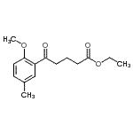 结构式 CAS# 82054-02-2, 乙基5-(2-甲氧基-5-甲基苯基)-5-氧代戊酸酯