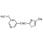 CAS#: 824389-44-8， 3-Methoxy-5-[(4-methyl-1,3-thiazol-2-yl)ethynyl]pyridine