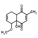 CAS#: 824427-15-8， 5-Methoxy-2,4a-dimethyl-4a,5,8,8a-tetrahydro-1,4-naphthalenedione