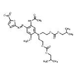 CAS#: 82457-22-5， ({5-Acetamido-2-methoxy-4-[(5-nitro-1,3-thiazol-2-yl)diazenyl]phenyl}imino)di-2,1-ethanediyl diisobutyl biscarbonate