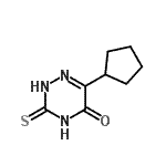 CAS#: 824983-26-8， 6-Cyclopentyl-3-thioxo-3,4-dihydro-1,2,4-triazin-5(2H)-one