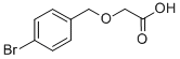 structure of CAS# 82499-60-3, ((4-Bromobenzyl)Oxy)Acetic Acid;2-(4-Bromobenzyl)Oxyacetic Acid;2-[(4-Bromophenyl)Methoxy]Ethanoic Acid;Hts 11100