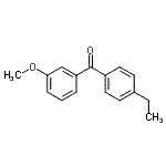 structure of CAS# 82520-39-6, (4-Ethylphenyl)(3-methoxyphenyl)methanone;4-ethyl-3'-methoxybenzophenone