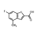 CAS#: 826995-61-3， 6-Fluoro-4-methyl-1-benzothiophene-2-carboxylic acid