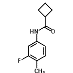 CAS#: 826999-57-9， N-(3-Fluoro-4-methylphenyl)cyclobutanecarboxamide