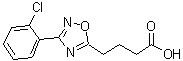 structure of CAS# 827014-22-2, 4-[3-(2-Chlorophenyl)-1,2,4-oxadiazol-5-yl]butanoic acid;4-[3-(2-chlorophenyl)-1,2,4-oxadiazol-5-yl]butanoic acid;4-[3-(2-Chlorophenyl)-1,2,4-oxadiazol-5-yl]-butanoic acid;4-[3-(2-chlorophenyl)-1,2,4-oxadiazol-5-yl]butanoicacid