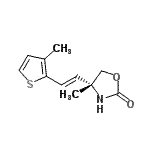 CAS#: 827344-12-7， (4R)-4-Methyl-4-[(E)-2-(3-methyl-2-thienyl)vinyl]-1,3-oxazolidin-2-one