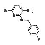 CAS#: 827602-57-3， 5-Bromo-N<sup>3</sup>-(4-fluorobenzyl)-2,3-pyrazinediamine