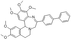 CAS#: 82802-94-6， 6-(4-Biphenylyl)-2,3,4,12,13-Pentamethoxy-9,10-Dihydro-7H-Isoquino[2,1-d](1,4)Benzodiazepine