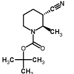 CAS#: 828300-54-5， 2-Methyl-2-propanyl (2R,3S)-3-cyano-2-methyl-1-piperidinecarboxylate