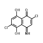CAS#: 828934-34-5， 2,6-Dichloro-5,8-dihydroxy-4-imino-1(4H)-naphthalenone