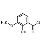 结构式 CAS# 82944-14-7, 2-羟基-3-甲氧基苯甲酰氯