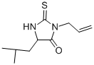 structure of CAS# 830-89-7, Albutoin;3-Allyl-5-Isobutyl-2-Thioxo-Imidazolidin-4-One;3-Allyl-5-Isobutyl-2-Thioxo-4-Imidazolidinone;5-(2-Methylpropyl)-3-Prop-2-Enyl-2-Sulfanylidene-Imidazolidin-4-One