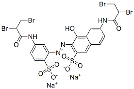 CAS#: 83137-15-9， 6-(2,3-Dibromo-1-Oxopropyl)Amino-3-5-(2,3-Dibromo-1-Oxopropyl)Amino-2-Sulfophenylazo-4-Hydroxy-2-Naphthalenesulfonic Acid Disodium Salt