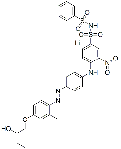 CAS#: 83221-40-3， 4-[[4-[2-[4-(2-Hydroxybutoxy)-2-Methylphenyl]Diazenyl]Phenyl]Amino]-3-Nitro-N-(Phenylsulfonyl)-Benzenesulfonamide Lithium Salt (1:1)