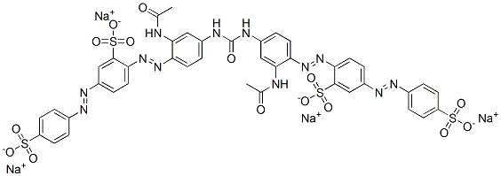 CAS 登录号：83249-55-2， 2,2'-[(羰基二亚胺)二[[2-(乙酰氨基)-4,1-亚苯基]偶氮]]二[5-[(4-磺基苯基)偶氮]-苯磺酸四钠盐