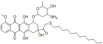 CAS#: 83291-66-1， 14-Dodecyl-14-Thiaadriamycin