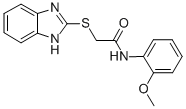 CAS 登录号:83408-88-2, 2-(1H-苯并咪唑-2-基硫代)-N-(2-甲氧基苯基)乙酰胺