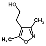 结构式 CAS# 83467-34-9, 2-(3,5-二甲基-1,2-恶唑-4-基)乙醇