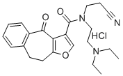 CAS#: 83494-78-4， 9,10-Dihydro-N-(2-Cyanoethyl)-N-(2-(Diethylamino)Ethyl)-4-Oxo-4H-Benzo(4,5)Cyclohepta[1,2-b]Furan-3-Carboxamide Monohydrochloride