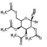 CAS#: 83497-42-1， (2R,3R,4S,5S)-6-(Acetoxymethyl)-2-bromo-2-cyanotetrahydro-2H-pyran-3,4,5-triyl triacetate