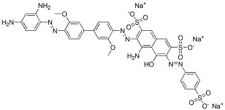 CAS#: 83562-72-5， Trisodium 4-Amino-3-((4-((2,4-Diaminophenyl)Azo)-3,3-Dimethoxy(1,1-Biphenyl)-4-Yl)Azo)-5-Hydroxy-6-((4-Sulphonatophenyl)Azo)Naphthalene-2,7-Disulphonate