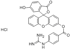 CAS 登录号：83616-10-8， 荧光素 单-4-胍基苯甲酸酯盐酸盐
