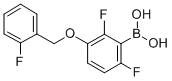 结构式 CAS# 836615-83-9, B-[2,6-二氟-3-[(2-氟苯基)甲氧基]苯基]-硼酸
