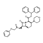 CAS 登录号：83673-99-8， 二苯基甲基(6S,7S)-3-(4-吗啉基)-8-氧代-7-[(苯氧基乙酰基)氨基]-5-硫杂-1-氮杂双环[4.2.0]辛-2-烯-2-羧酸酯