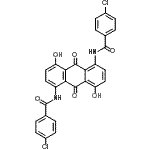 CAS#: 83721-56-6， N,N'-(4,8-Dihydroxy-9,10-dioxo-9,10-dihydroanthracene-1,5-diyl)bis(4-chlorobenzamide)