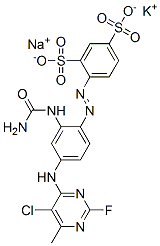 CAS#: 83763-55-7， Potassium Sodium 4-[[2-[(Aminocarbonyl)Amino]-4-[(5-Chloro-2-Fluoro-6-Methyl-4-Pyrimidyl)Amino]Phenyl]Azo]Benzene-1,3-Disulphonate