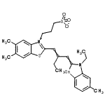 CAS#: 83783-61-3， 3-(2-{2-[(3-Ethyl-5-methyl-1,3-benzoselenazol-2(3H)-ylidene)methyl]-1-buten-1-yl}-5,6-dimethyl-1,3-benzothiazol-3-ium-3-yl)-1-propanesulfonate