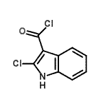 structure of CAS# 83894-17-1, 2-Chloro-1H-indole-3-carbonyl chloride;2-chloro-1H-indole-3-carbonyl chloride